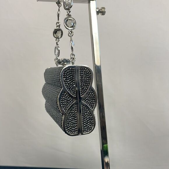 Judith Leiber Gun Metal Minaudiere Bag - Picture 4 of 9